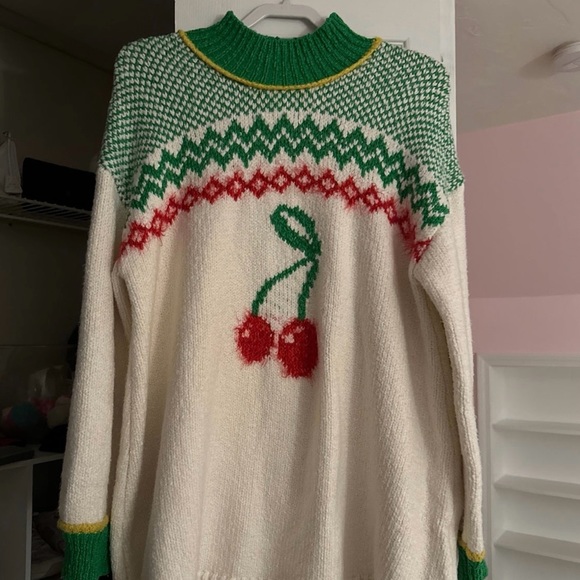 Free People Cherry Heart Sweater Dress - Picture 2 of 3